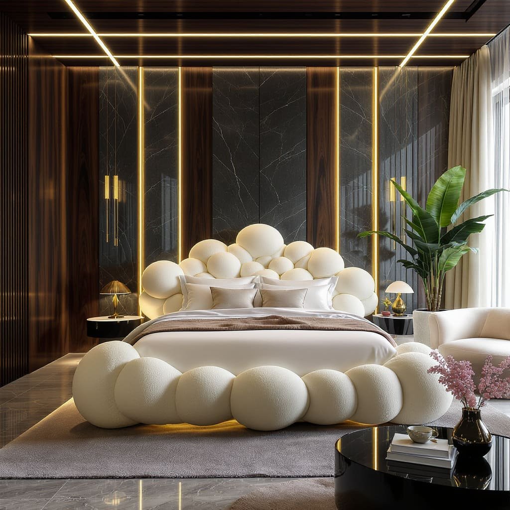 Bubble Cloud Statement Bed Bedroom