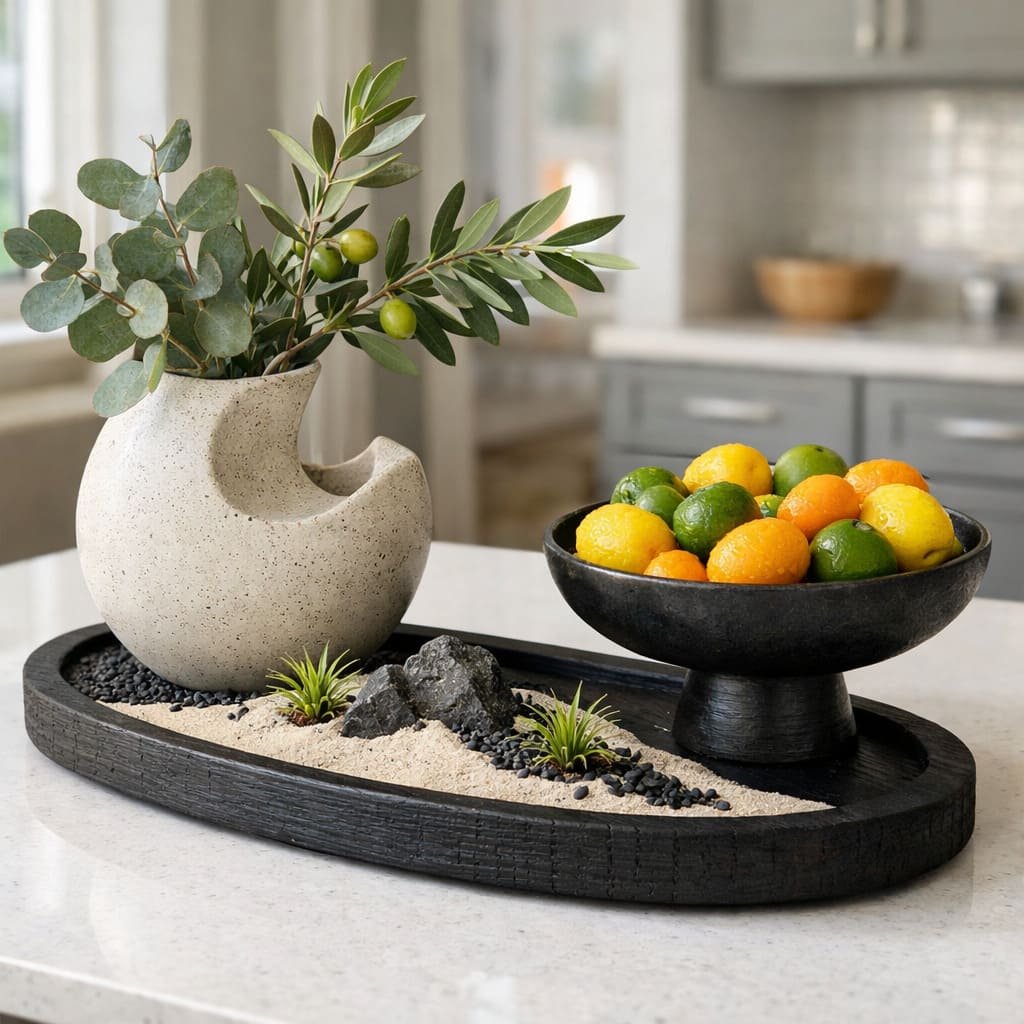 Citrus and Greenery Zen Tray Centrepiece