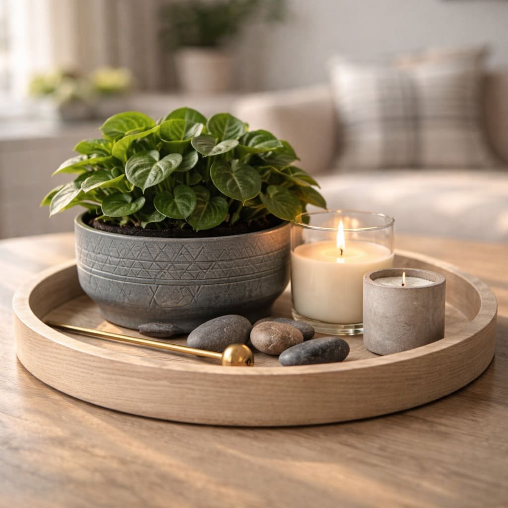 Cozy Greenery Tray Centrepiece