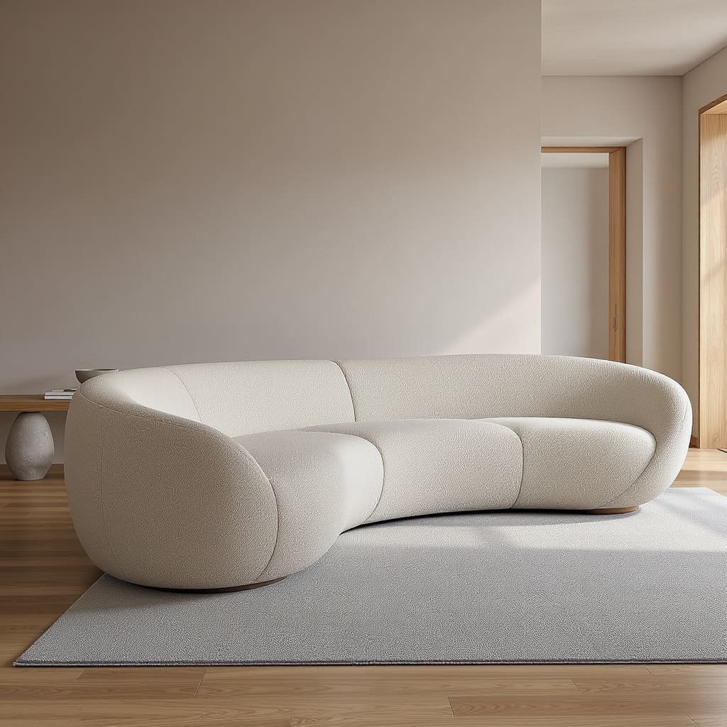 Curved Modern L Shape Sofa