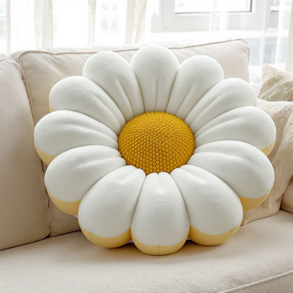Daisy Flower Plush Cushion
