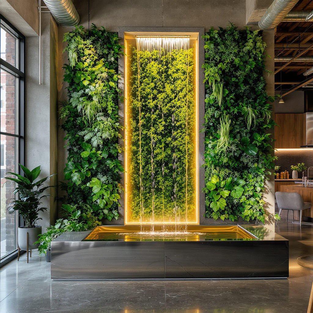 Living Green Wall Waterfall Fountain