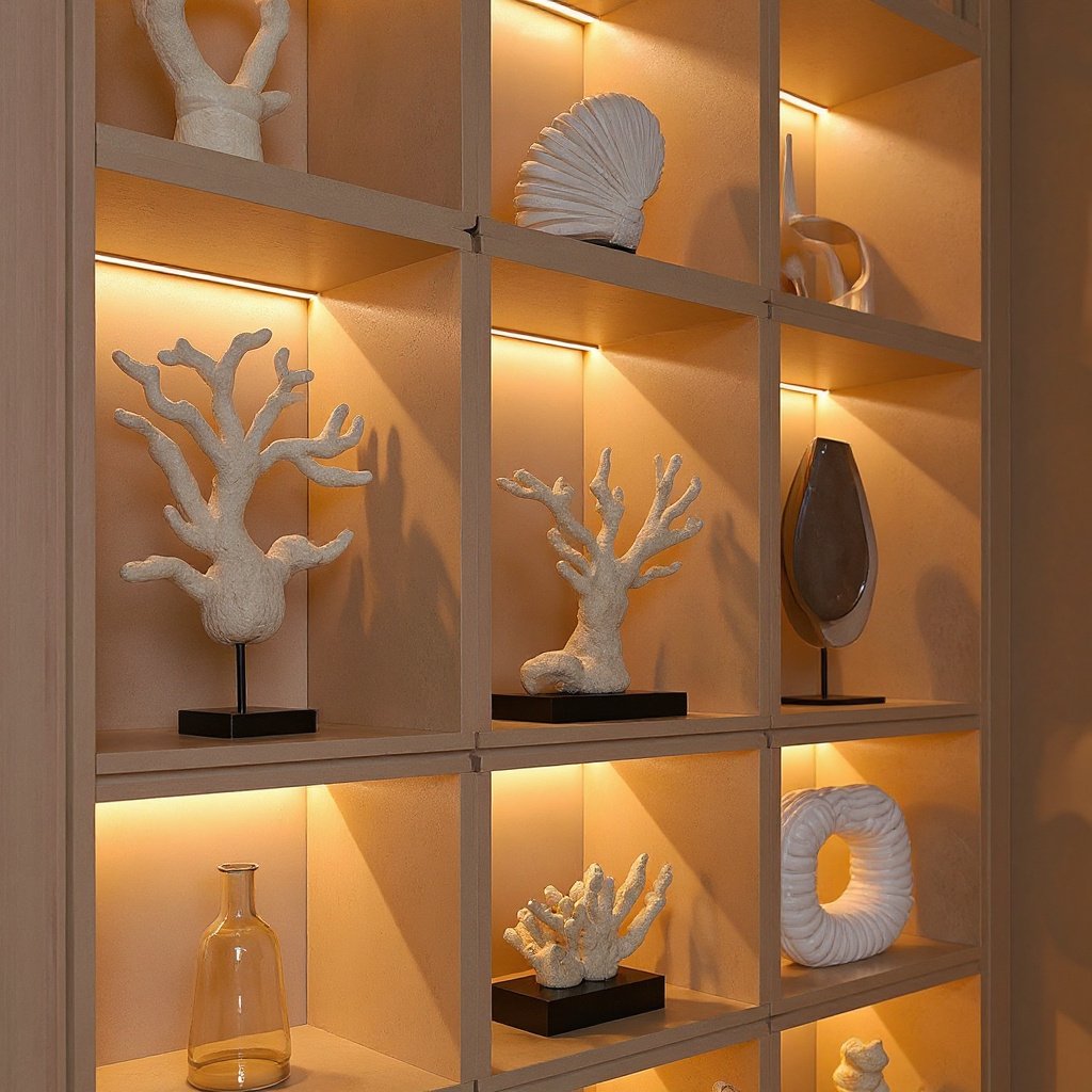 Modern Grid Wall Showcase Shelf