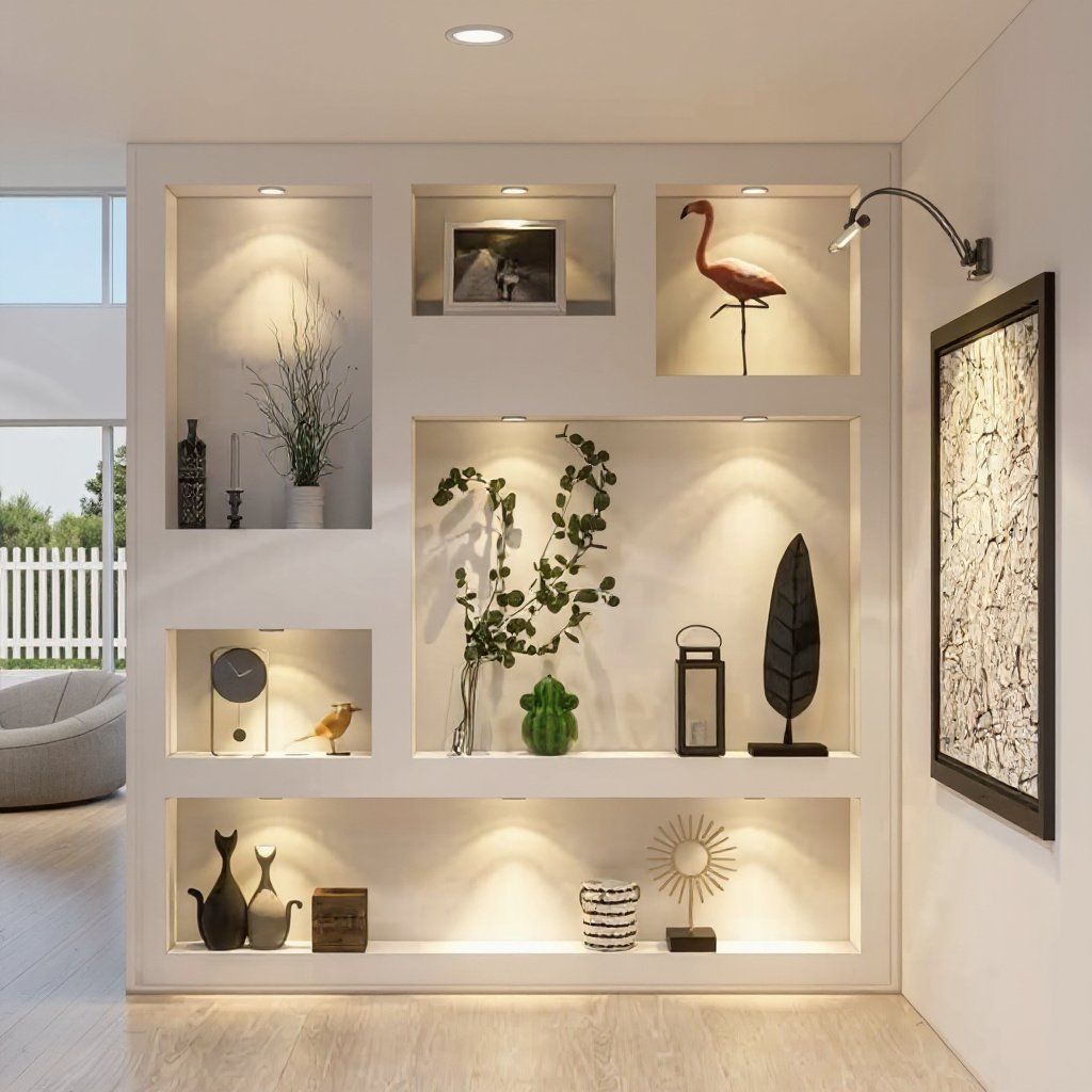 Modern Multi Niche Wall Showcase