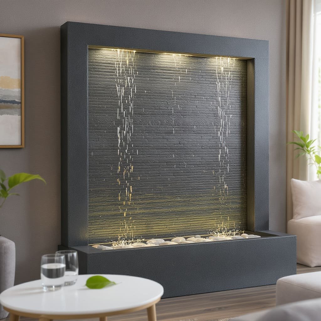 Modern Slate Rain Wall Fountain