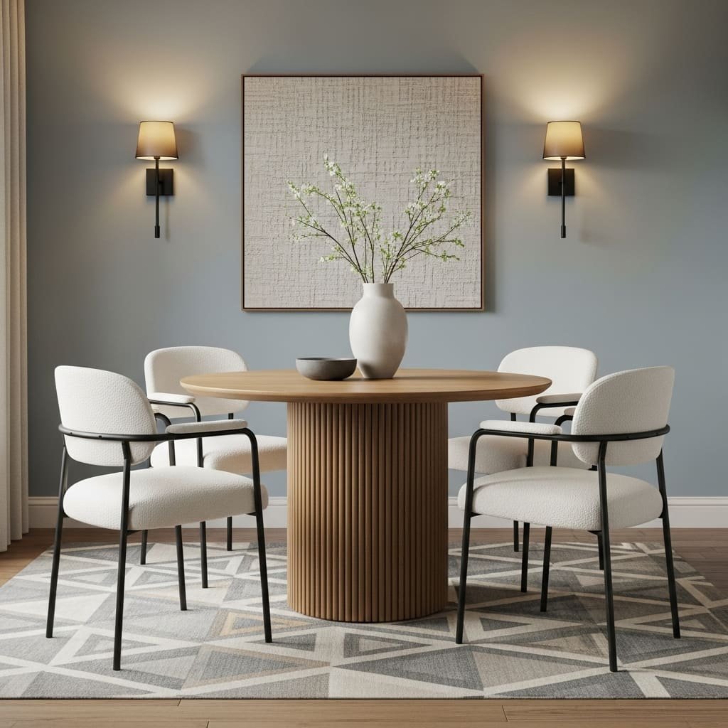 Modern Wood Apartment Dining Set