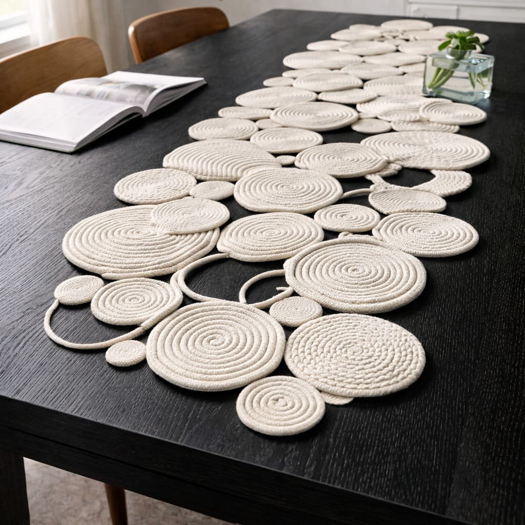 Modular Rope Spiral Constellation Table Runner