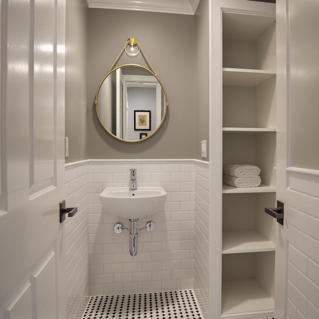 Recessed Built In Shelf Wall