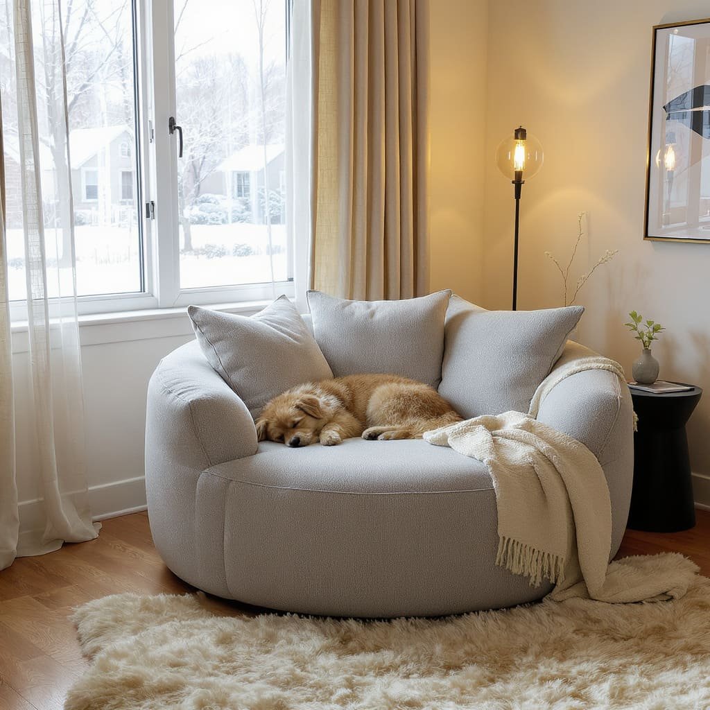 Round Cuddle Couch for Bedroom
