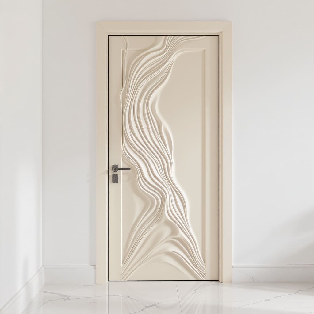 Sculpted Wave Panel Bedroom Doo