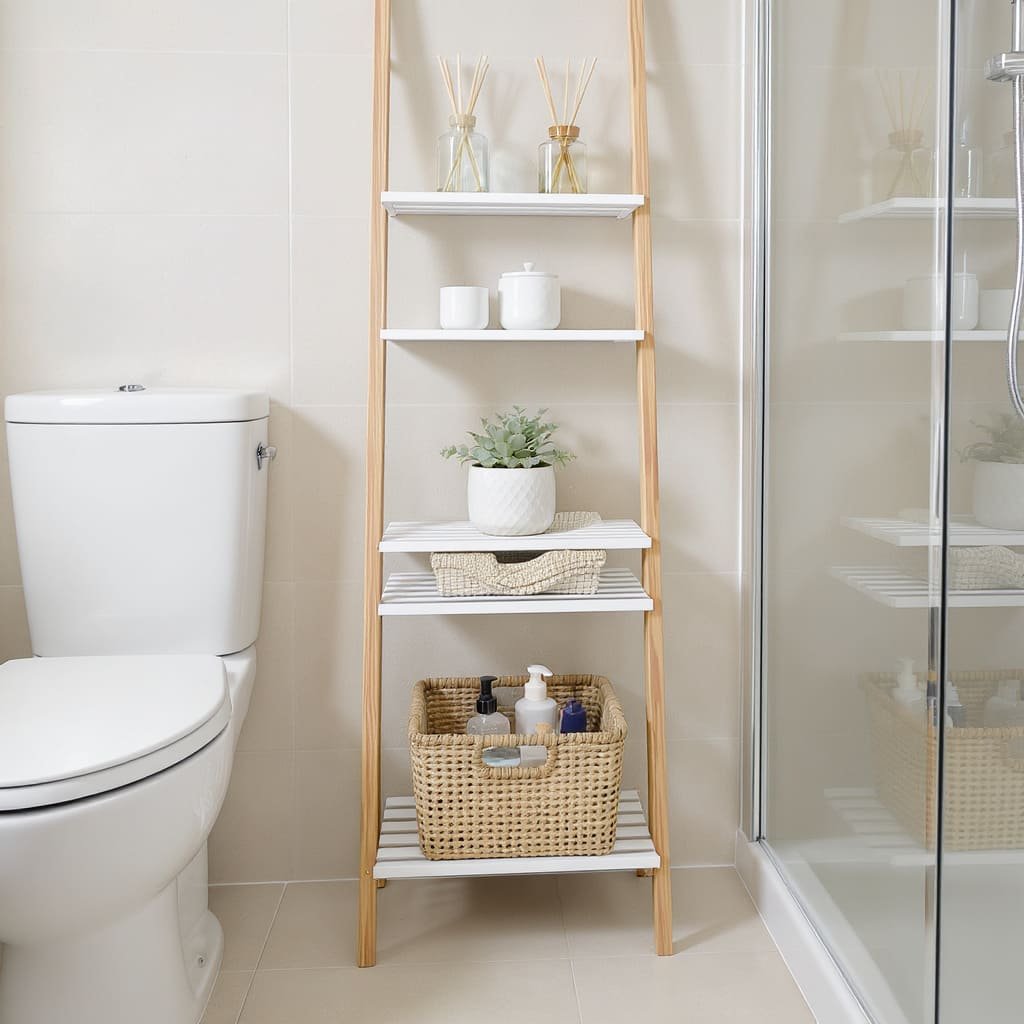 Slim Ladder Shelf For Tight Gaps
