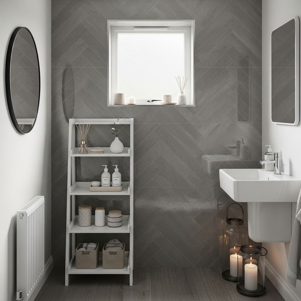 Slim Ladder Shelf Storage Station