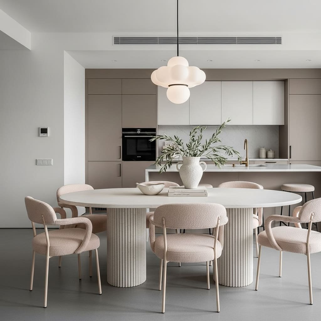 Soft Modern Apartment Dining Set