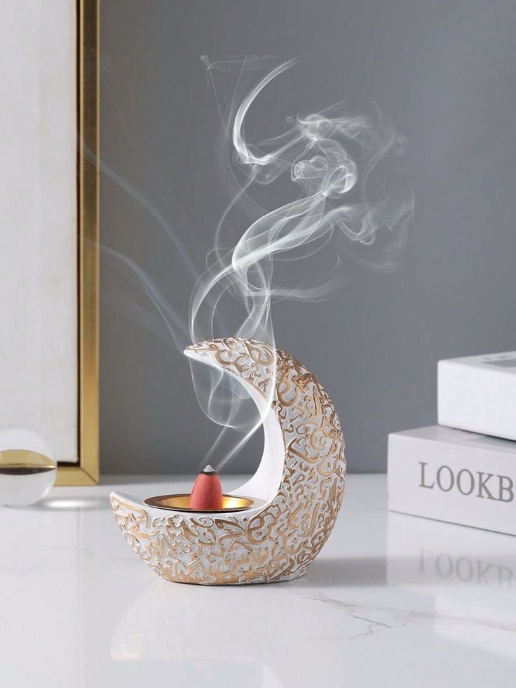 Crescent Moon Incense Burner