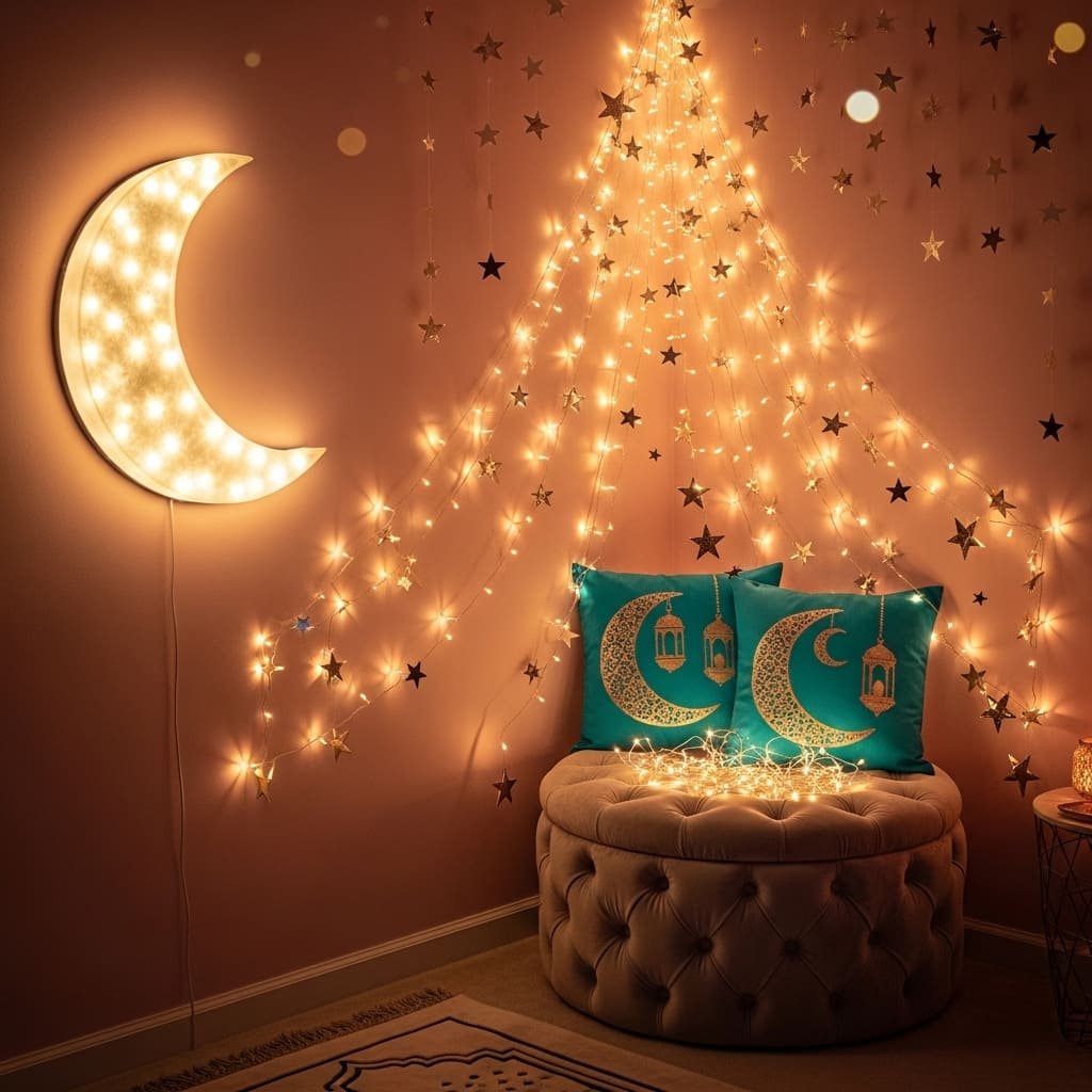 Crescent Moon Star Light Prayer Corner