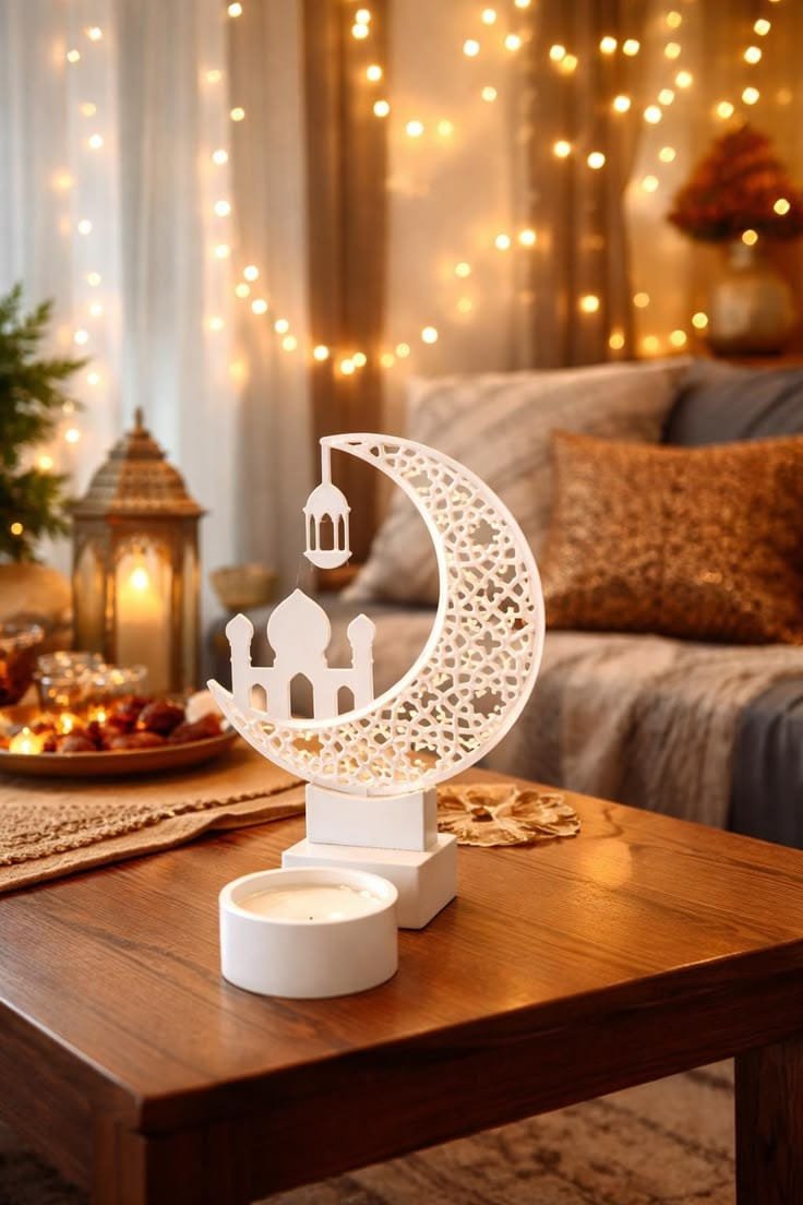 Crescent Mosque Cutout Candle Holder
