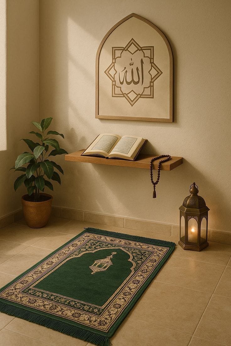 Elegant Ramadan Prayer Wall Shelf Decor