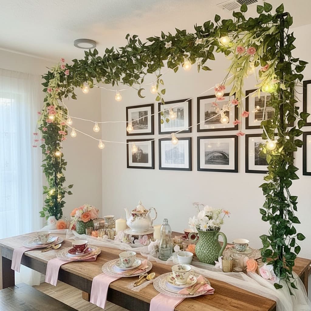 Floral Arch Ramadan Tea Table