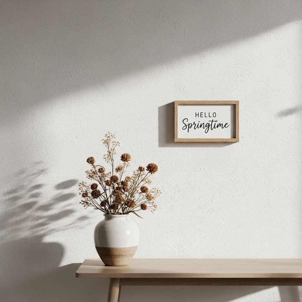 Hello Spring Wooden Wall Sign Decor