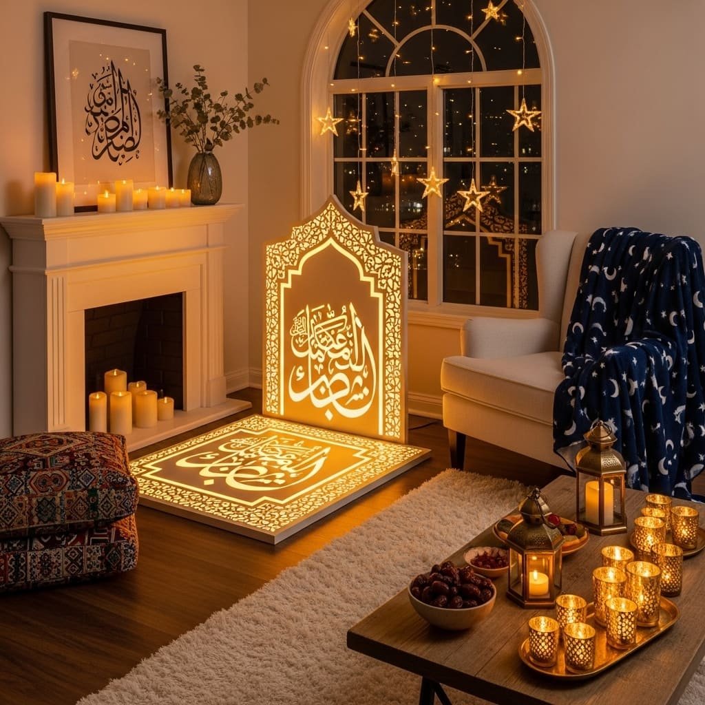 Illuminated Calligraphy Mihrab Ramadan Prayer Corner