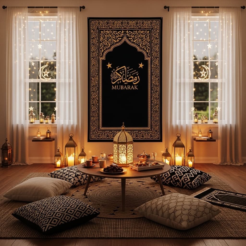 Majlis Style Ramadan Prayer Corner Setup