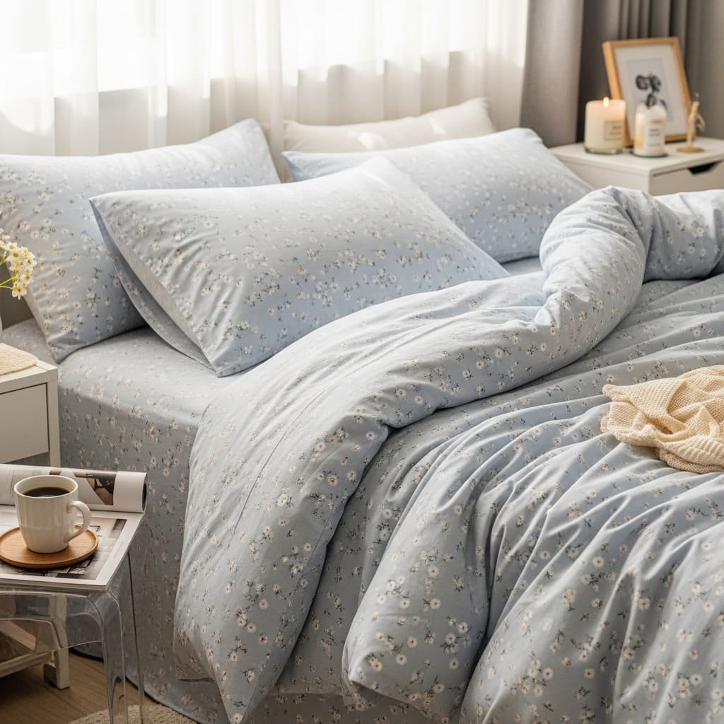 Misty Bloom Spring Floral Bedsheets