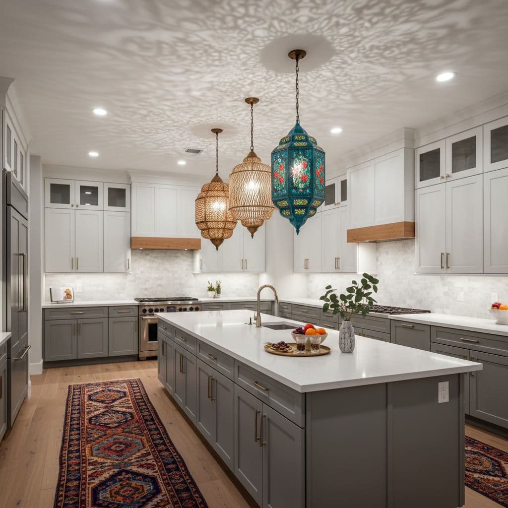 Moroccan Lantern Pendant Lights for Ramadan Kitchen Decor
