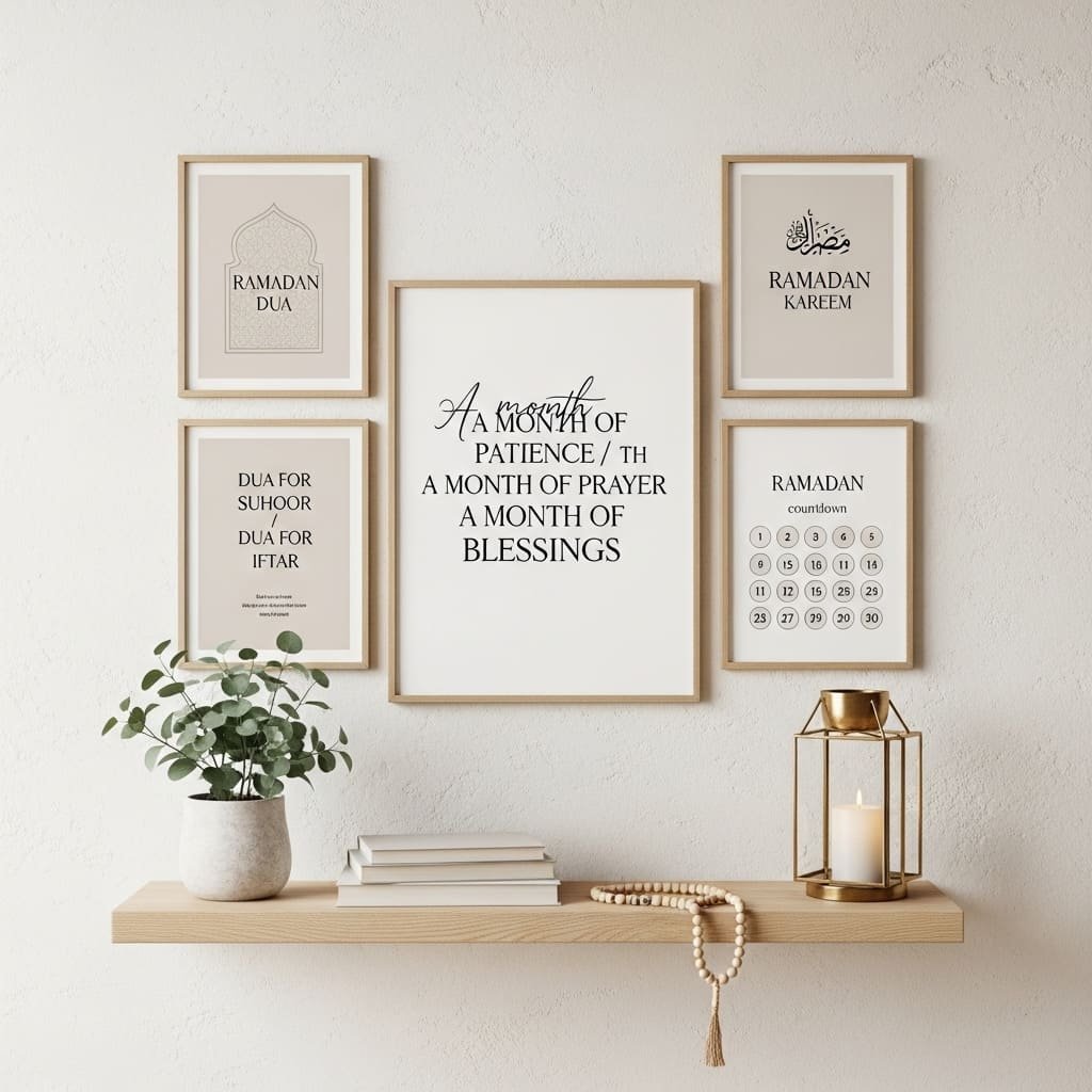 Ramadan Gallery Wall Print Set with Countdown