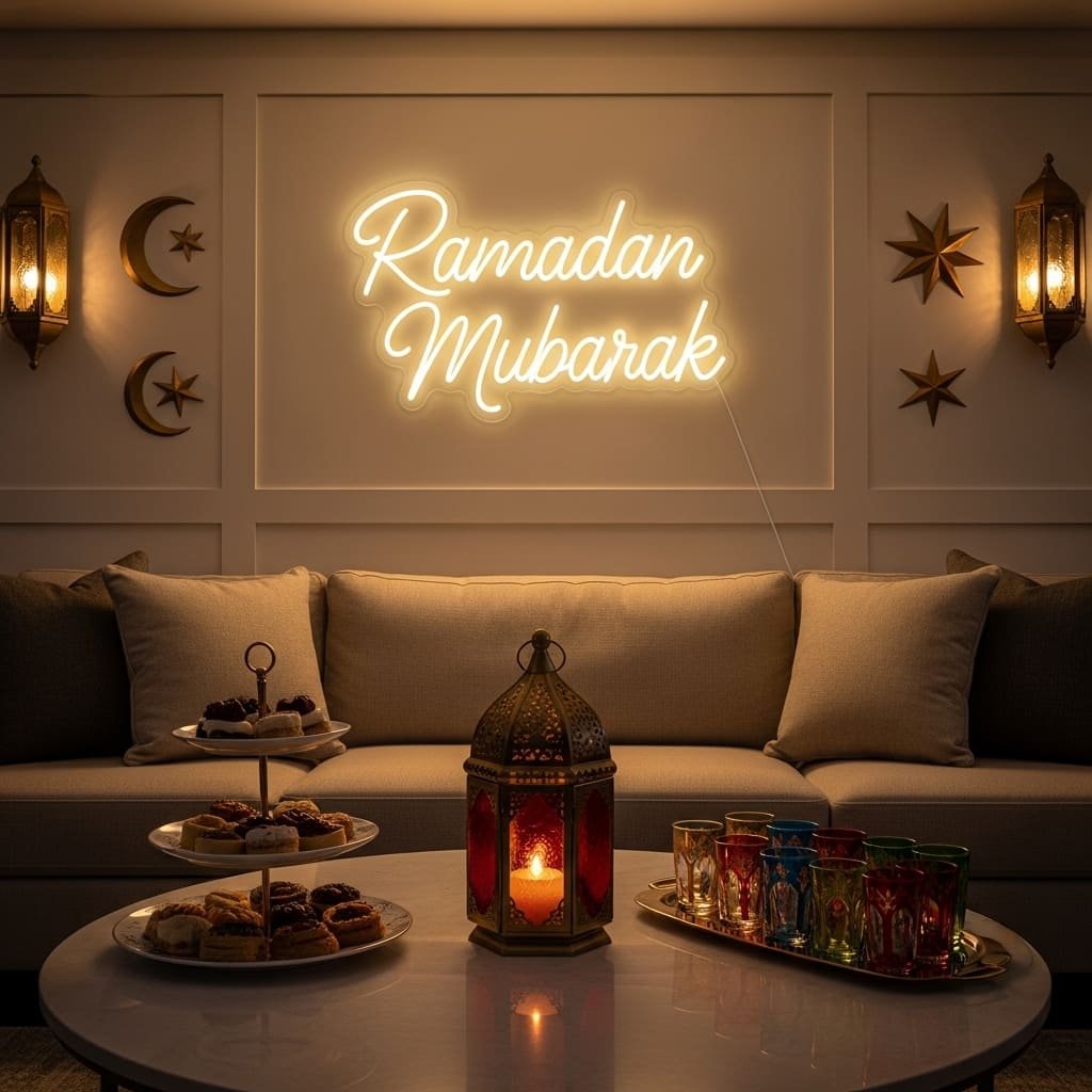 Ramadan Mubarak Neon Wall Sign