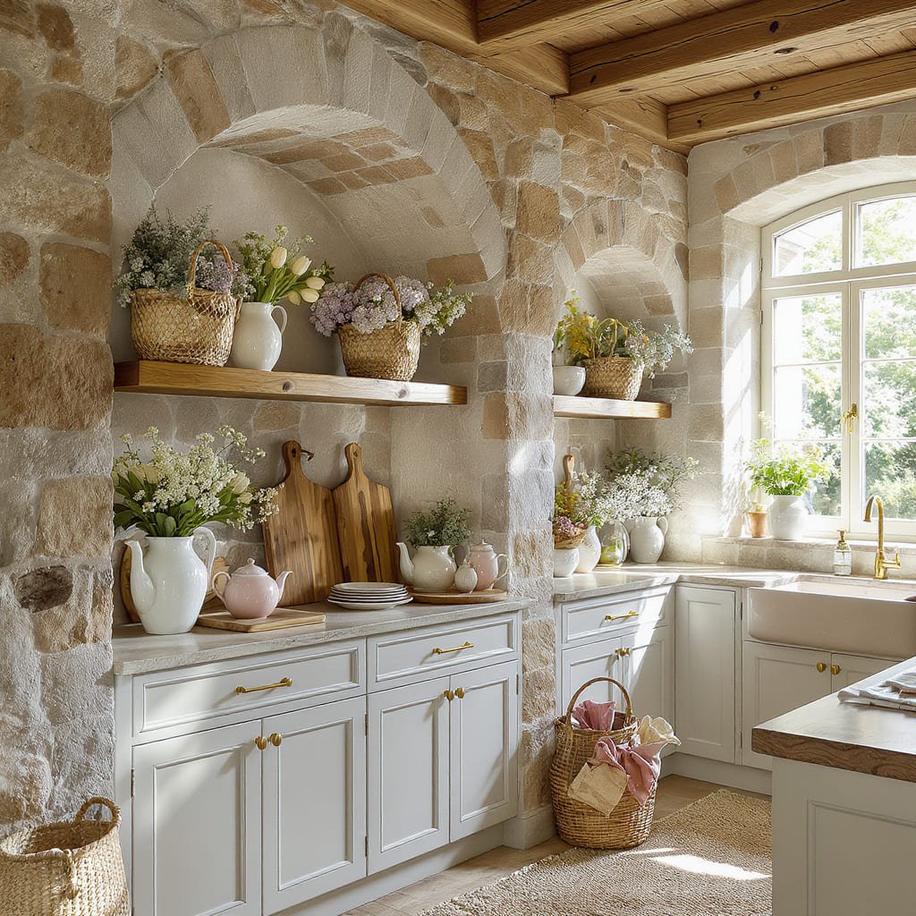 Rustic French Country Spring Kitchen Decor