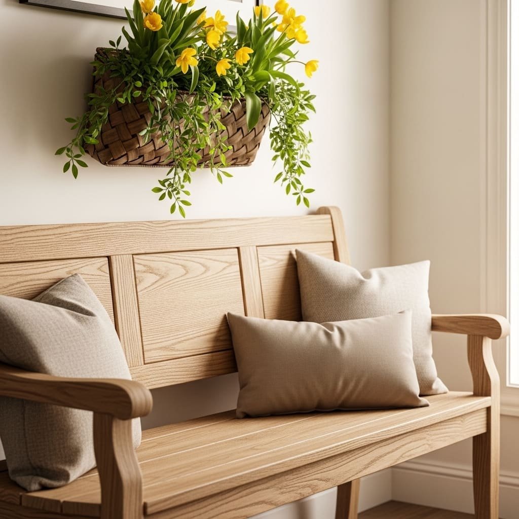 Rustic Spring Wall Planter Basket