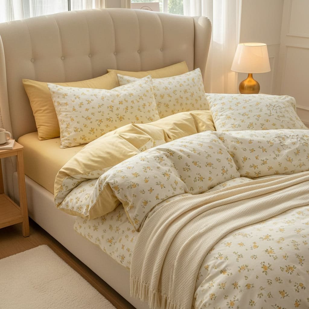 Soft Meadow Spring Floral Bedsheets