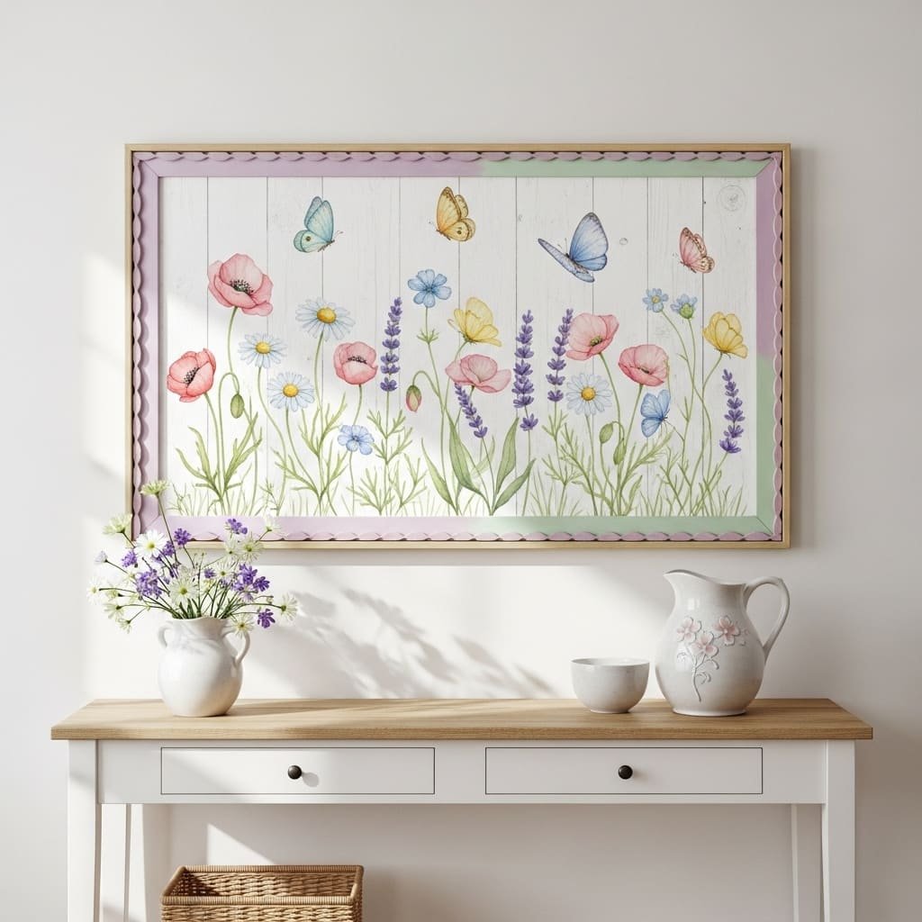 Spring Floral Home Wall Hanging Sign