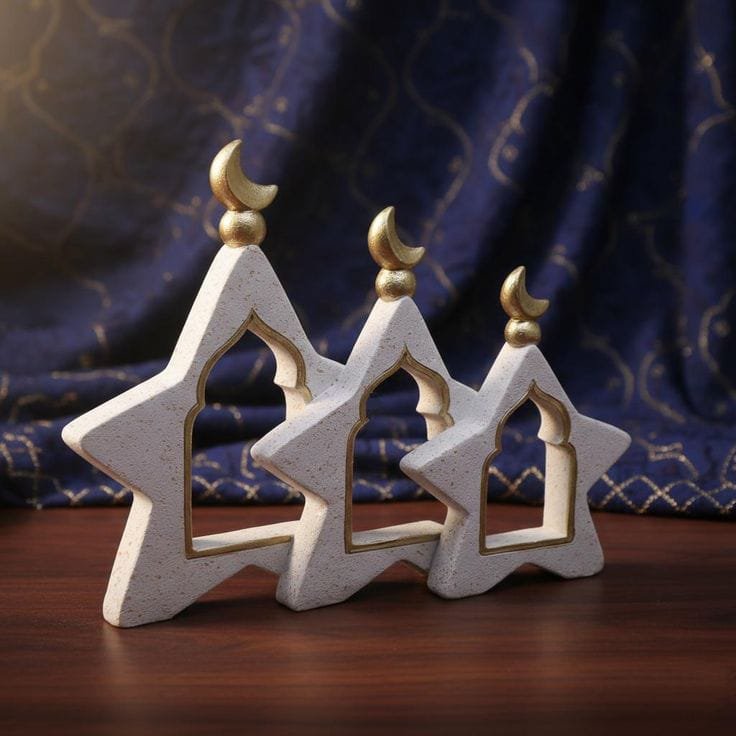 Star Mihrab Crescent Table Sculptures