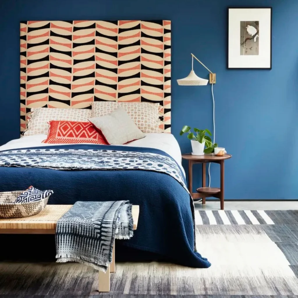 Bold Blue Bedroom