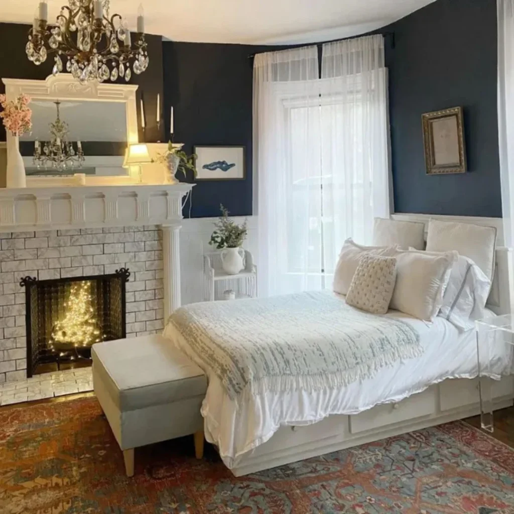 Dark Navy Bedroom