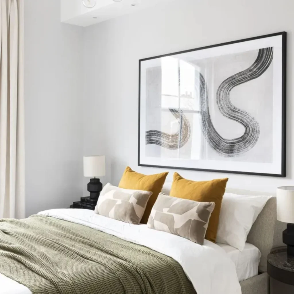Grey and White Bedroom